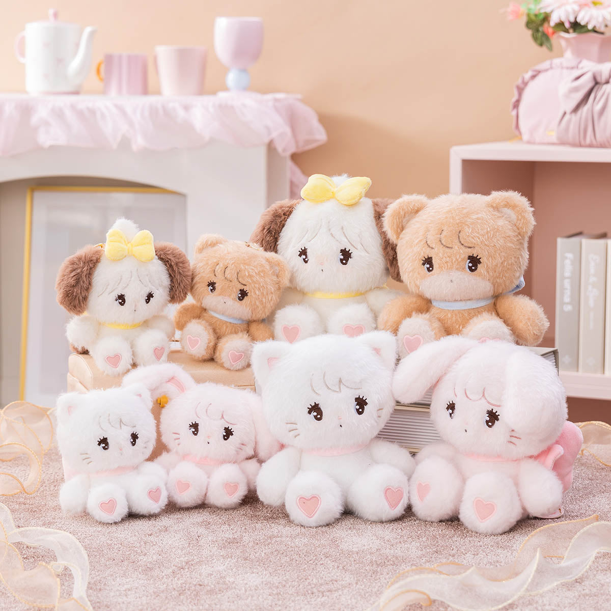 Lil ala mode おすわりキーチェーンマスコット（ムース） – グレイ